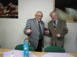 Prof. Jiří Svoboda s kolegou prof. Milanem Myškou