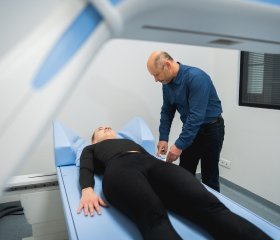 V laboratořích Centra diagnostiky lidského pohybu Ostravské univerzity.