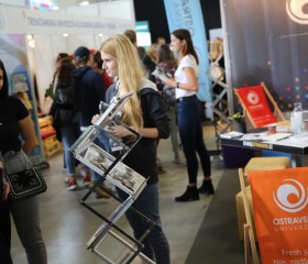 Expozice Ostravské univerzity na veletrhu pomaturitního vzdělávání Gaudamus – Akadémia Bratislava, 24.–26. 9. 2019, Incheba Expo Bratislava