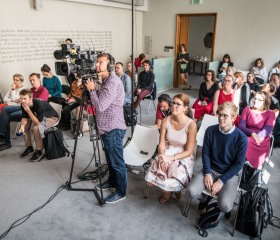 Tisková konference Noci vědců 17. září 2019 na Magistrátu hlavního města Prahy, kterou uspořádali národní koordinátoři Noci vědců 2019 – Ostravská univerzita a VŠB-TUO