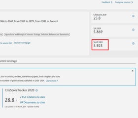 Source Normalized Impact per Paper (SNIP) lze zjistit u konkrétního časopisu v databázi Scopus.
