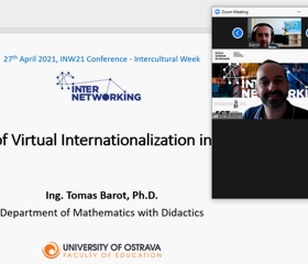 Prezentace modulu virtuální mobility katedry na mezinárodním sympóziu Intercultural Week INW21