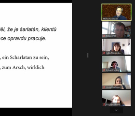 Online autorské čtení Markéty Pilátové a překladatelský workshop s Mirko KraetschemAutor: Mgr. Milan Pišl, Ph.D.