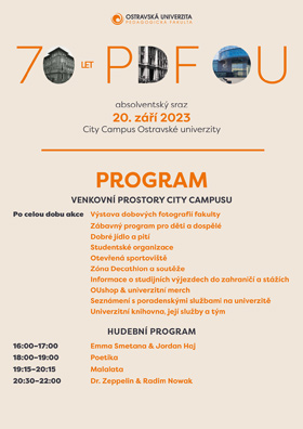 70 let Pedagogické fakulty OU – program