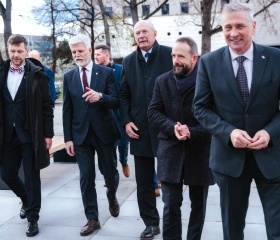 Prezident České republiky Petr Pavel na návštěvě Ostravské univerzity a nového City Campusu OU na Černé louce 28. března 2023