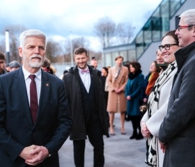 Prezident České republiky Petr Pavel na návštěvě Ostravské univerzity a nového City Campusu OU na Černé louce 28. března 2023