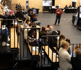 Kariérní festival Ostravské univerzity „Za kariérOU“ 24. dubna 2024 v City Campusu OU na Černé louceAutor: Tereza Šišmišová