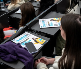 Kariérní festival Ostravské univerzity „Za kariérOU“ 24. dubna 2024 v City Campusu OU na Černé louceAutor: Jana Greplová