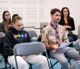 Kariérní festival Ostravské univerzity „Za kariérOU“ 24. dubna 2024 v City Campusu OU na Černé louceAutor: Jana Greplová