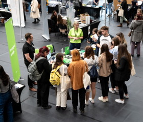 Kariérní festival Ostravské univerzity „Za kariérOU“ 24. dubna 2024 v City Campusu OU na Černé louceAutor: Jana Greplová
