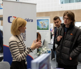 Kariérní festival Ostravské univerzity „Za kariérOU“ 24. dubna 2024 v City Campusu OU na Černé louceAutor: Tereza Šišmišová