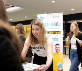 Kariérní festival Ostravské univerzity „Za kariérOU“ 24. dubna 2024 v City Campusu OU na Černé louceAutor: Tereza Šišmišová