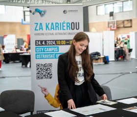 Kariérní festival Ostravské univerzity „Za kariérOU“ 24. dubna 2024 v City Campusu OU na Černé louceAutor: Jana Greplová