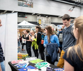 Kariérní festival Ostravské univerzity „Za kariérOU“ 24. dubna 2024 v City Campusu OU na Černé louceAutor: Jana Greplová