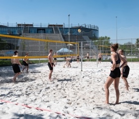 Sportovní den Ostravské univerzity 30. dubna 2024 v City Campusu Ostravské univerzity na Černé louceAutor: Petra Pokorná
