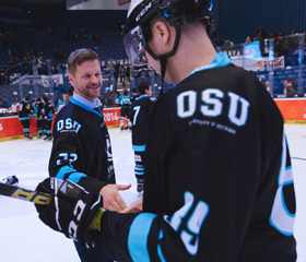 Ostravské hokejové derby OU vs. VŠB-TUO v Ostravar aréně 17. října 2023Autor: Václav Čajka