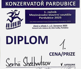 Student Katedry klávesových nástrojů Serhii Shekhovtsov