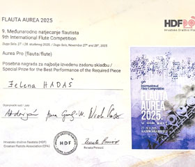 Studentka Katedry dechových nástrojů získala 2. cenu na mezinárodní soutěži Studentka Katedry dechových nástrojů získala 2. cenu na mezinárodní soutěži