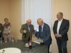 Křest knihy, zleva MUDr. Jiří Ondruš, MIAC, Doc. MUDr. Jaroslav Horáček, CSc., MUDr. Filip Horák, MBA